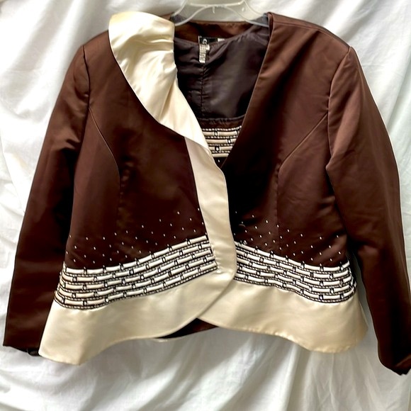 Ben Marc international 3 piece diamond studded skirt suit ladies sz 20 - Picture 5 of 11